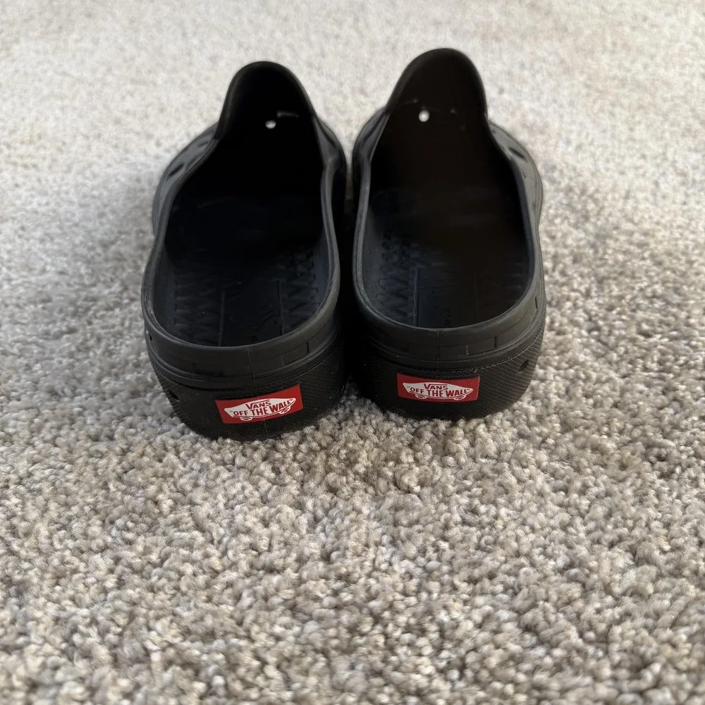 Vans Shoes Mens Size 13 Black Rubber Slip On Perforated Breathable Casual